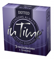 Презервативы "DOTTED" in Time с точками - 3 шт.