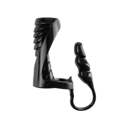 4140-23 PD/ Насадка с анальной втулкой Extreme Enhancer with Anal Plug черная