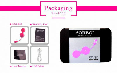 SB-8103 Pink/ Виброшарики Love EGG перезаряжаемые