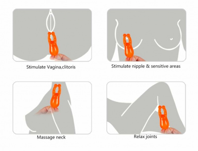 SB-8108 Orange/ Вибростимулятор для сосков Nipple Vibrator