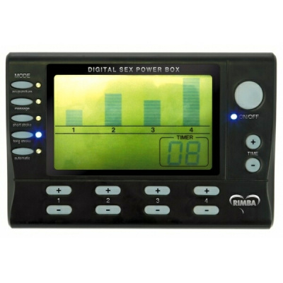 7890/ Электростимулятор Rimba 4 Channel Electro sex power box deluxe четырехканальный с ЖК дисплеем