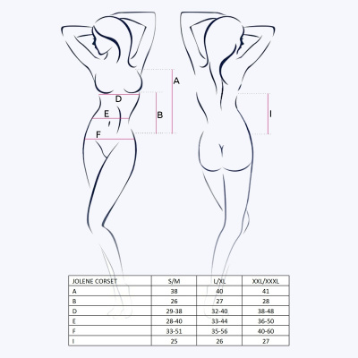 Jolene Corset black S/M/ Cексуальный прозрачный корсет Passion Erotic Line 