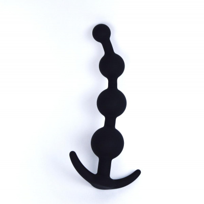 LA-11035 Black/ Анальная втулка Anus Stopper, L=18 см, Ф=1-3,5 см, черная