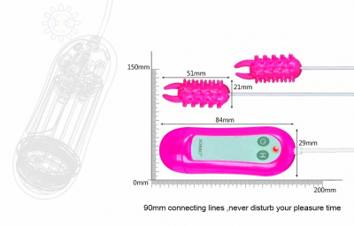 SB-8109 Orange/ Вибростимуляторы для сосков Dual Stimulating Vibrator (пара)