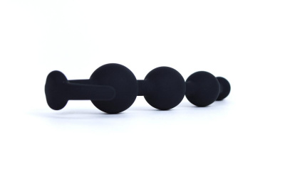 LA-11035 Black/ Анальная втулка Anus Stopper, L=18 см, Ф=1-3,5 см, черная