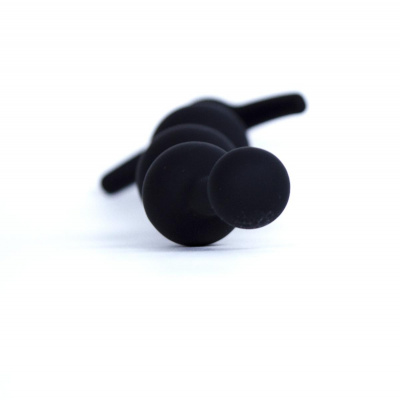LA-11035 Black/ Анальная втулка Anus Stopper, L=18 см, Ф=1-3,5 см, черная