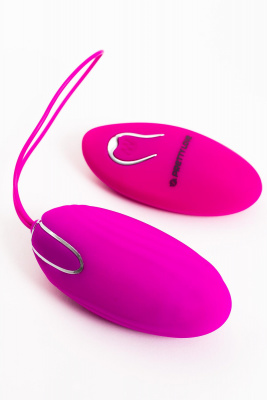 BI-014362W-13/ Виброяйцо с нежными волнистыми ребрышками PrettyLove Jacqueline на пульте ДУ	