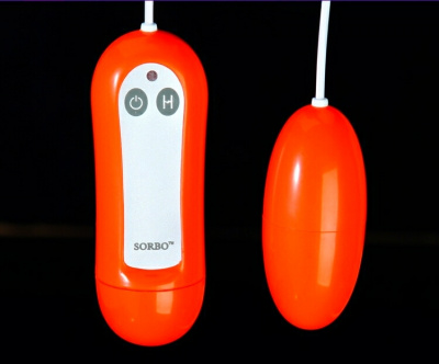 SB-8107 Orange/ Виброяичко с силиконовой насадкой