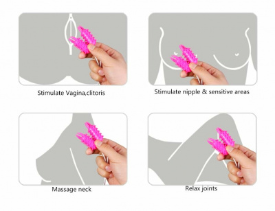 SB-8109 Orange/ Вибростимуляторы для сосков Dual Stimulating Vibrator (пара)
